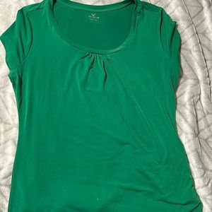 Solid green blouse